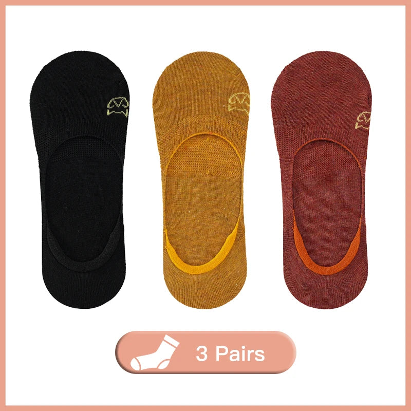 3/5 Pairs Summer Women Thin Invisible Boat Socks