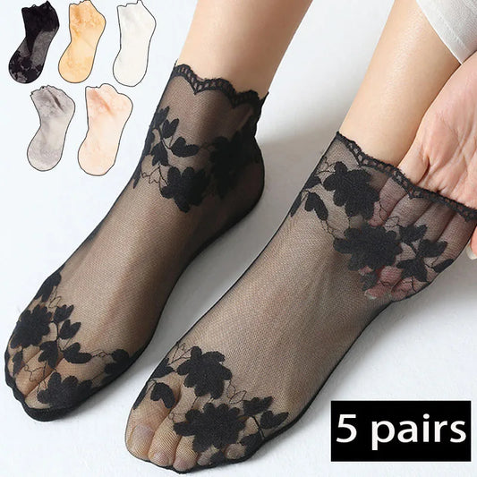 5Pairs Women Socks Summer