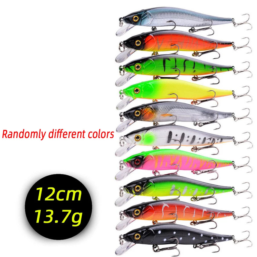 3/5/8Pcs Random Minnow Fishing Lure set High Quality Swimming Bait it