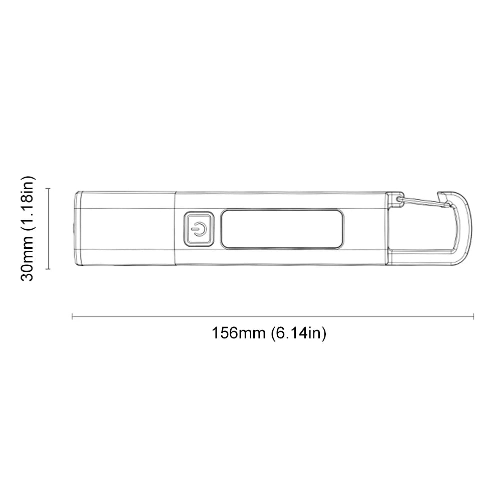 LED Camping Flashlight Compact Camping Torch Type C USB Rechargeable