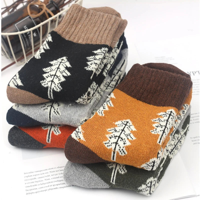 5 Pairs High Quality Women Winter Socks Vintage