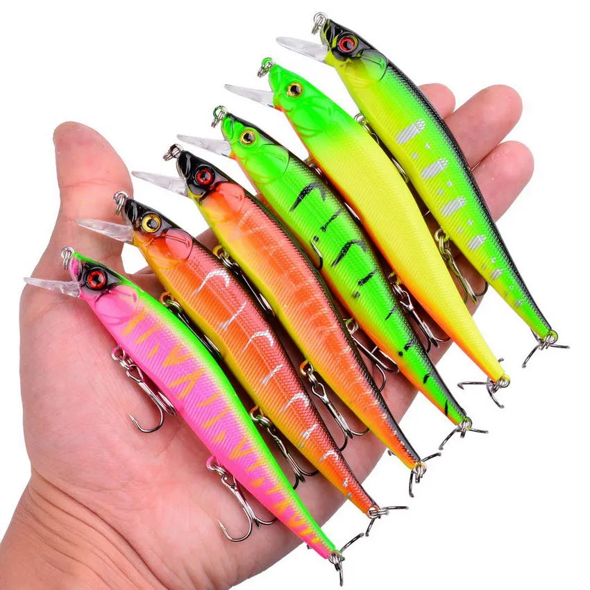 3/5/8Pcs Random Minnow Fishing Lure set High Quality Swimming Bait it