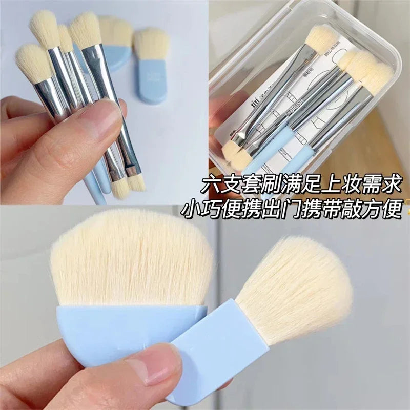 6Pcs Mini Box Makeup Brushes