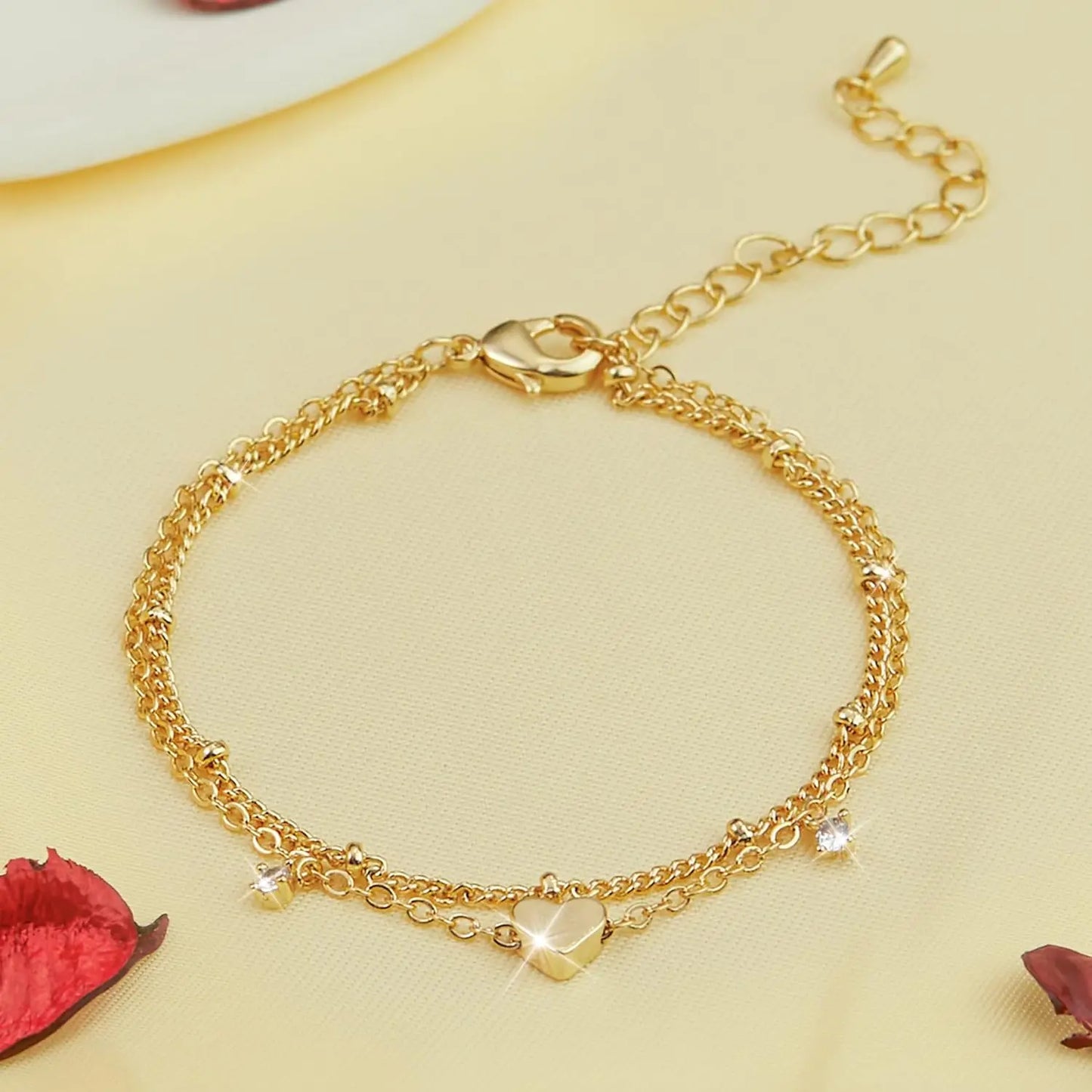 925 Sliver Plated CZ Anklet Bracelets