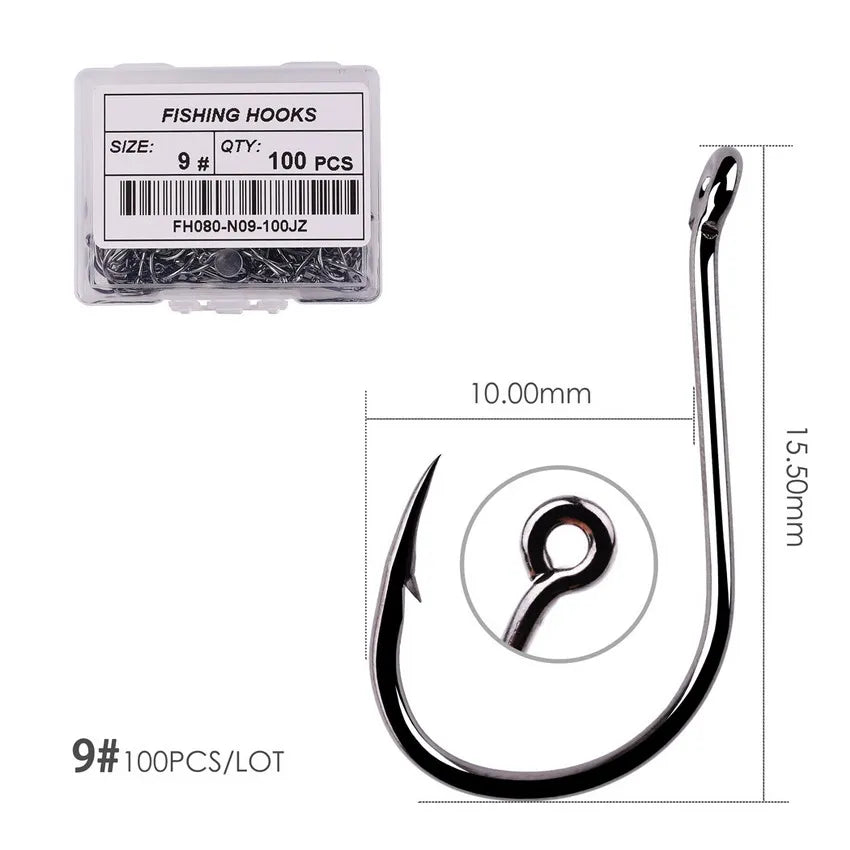 100pcs/Box Fishing Hooks