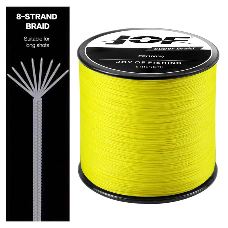 JOF 8 Strands Multifilament Braided Fishing Line 300M 500M 1000M