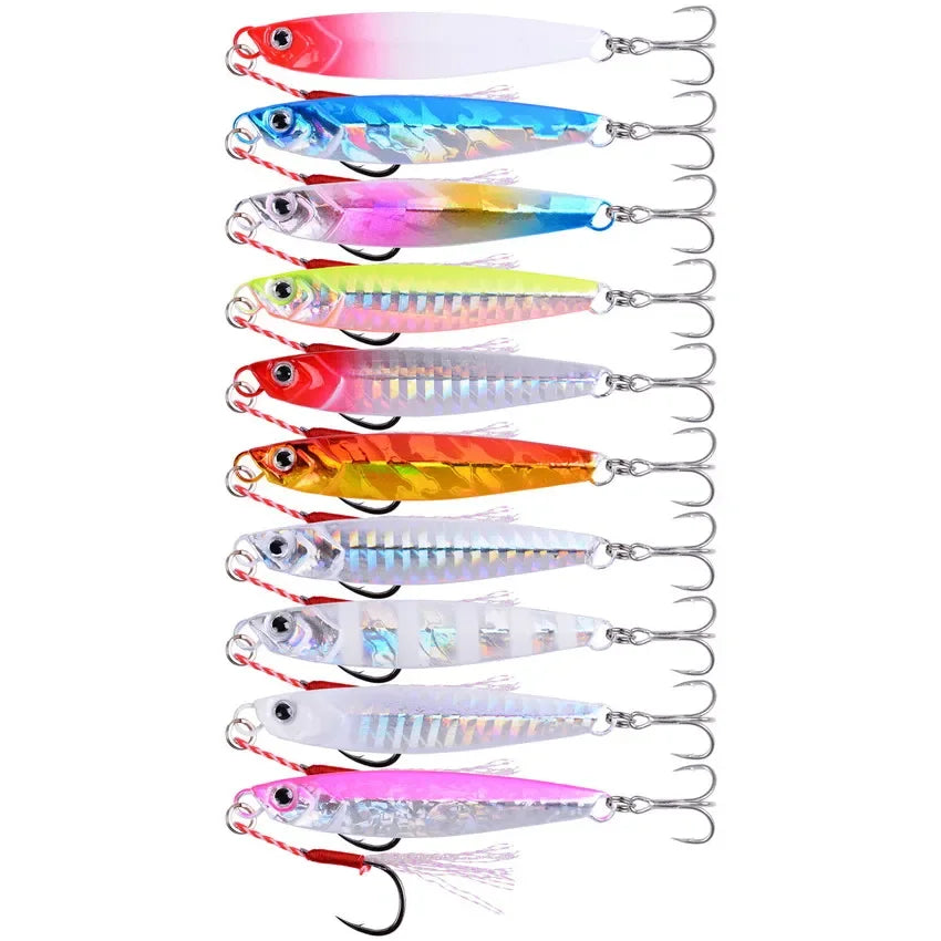 3/5/8pcs Metal Jig Fishing lure Set 7g 10g 14g 21g 28g 40g