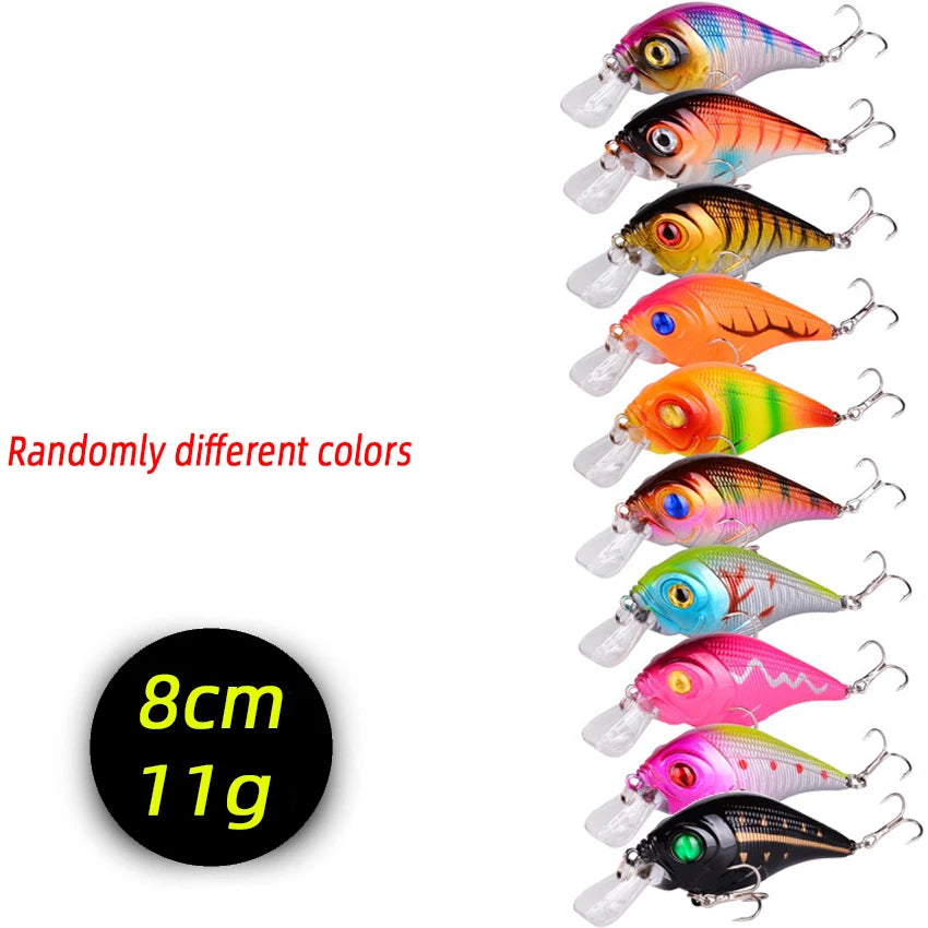 3/5/8Pcs Random Minnow Fishing Lure set High Quality Swimming Bait it