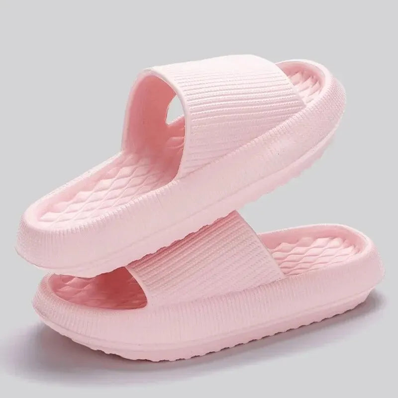 4cm Thick Platform Pillow Slippers Women