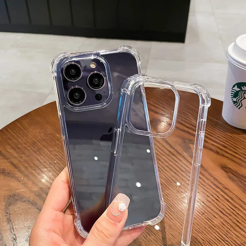 Shockproof transparent phone case for iPhone