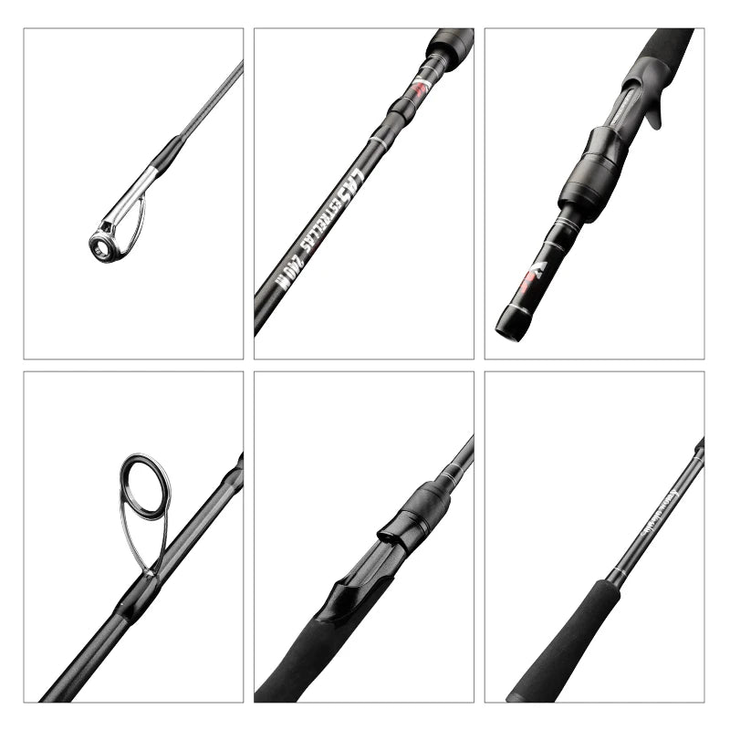 2.1/2.4/2.7m Travel Fishing Lure Rod Spinning Casting 4/5 Sections KL Guide Sea Ultra Light Carbon