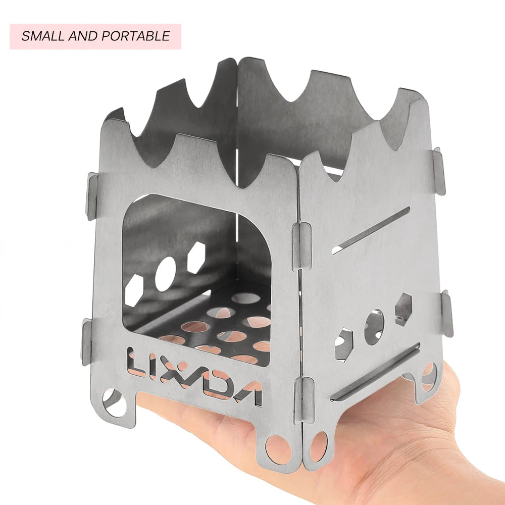 Titanium Outdoor Camping Stove Portable Ultralight Folding Wood Stove Pocket Stove Camping Fishing Hiking