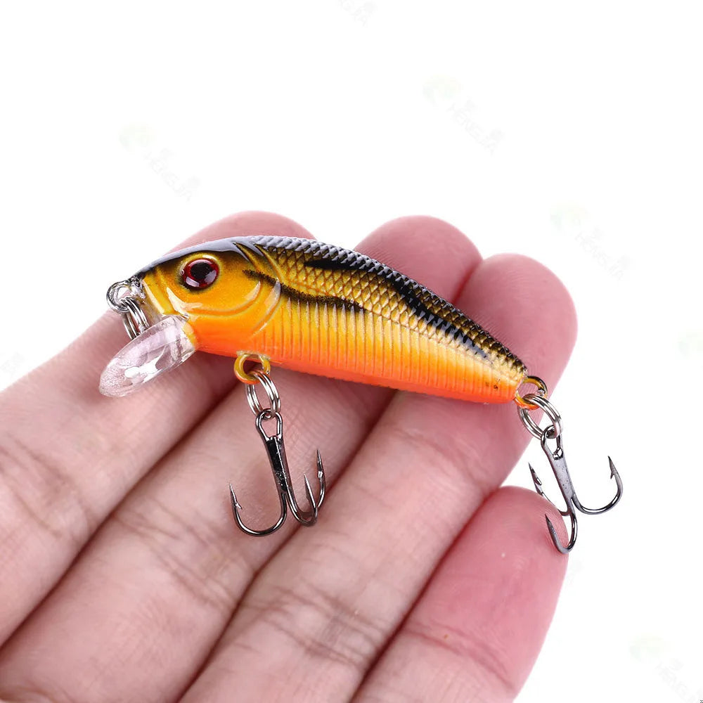 Fishing Lure Tackle Kit Set Hard Bait Artificial Rotating Floating Fishing Minnow