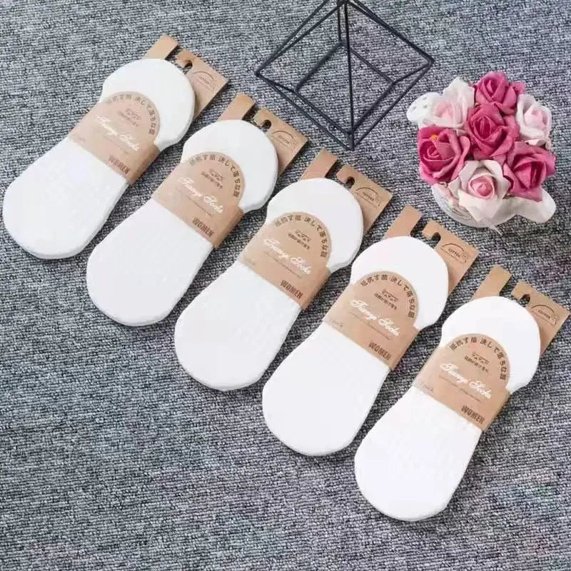 5 Pairs Women's silicone invisible Boat Socks