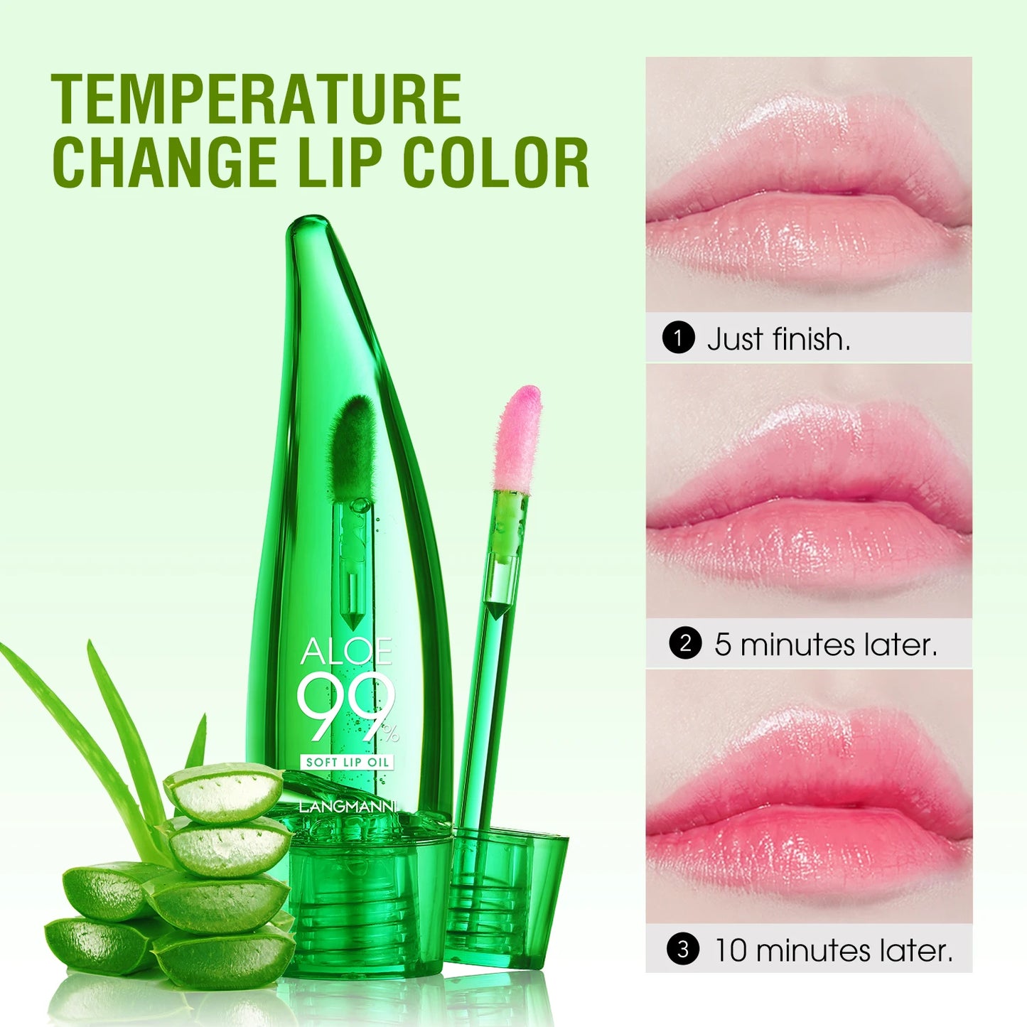 Lip Gloss Warm Feeling Colour Changing Aloe Vera Moisturising