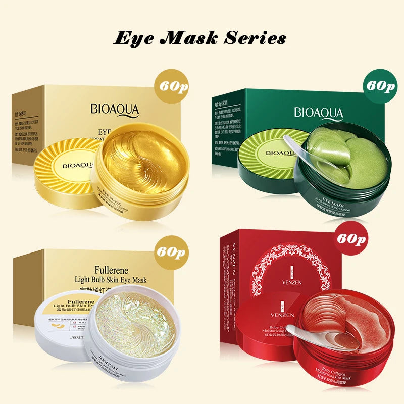 60pcs Gold Collagen Eye Mask moisturizing Anti Dark Circles removal Eye Bags