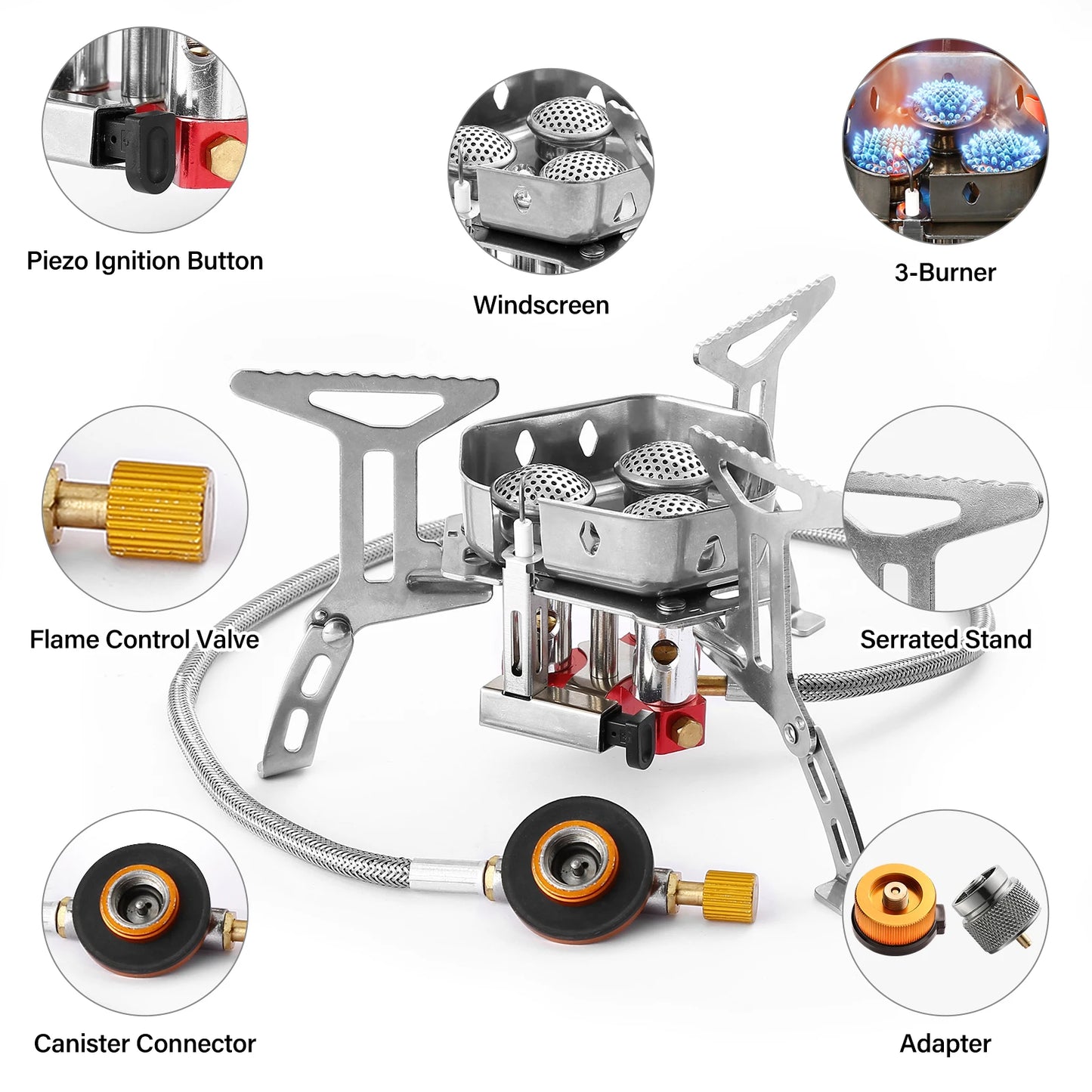 Camping  Head Stove Big Power Foldable Gas Stove