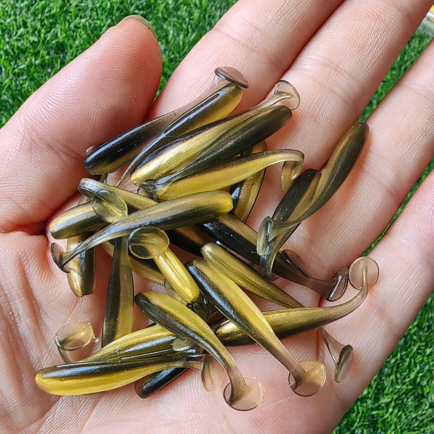 10PCS Micro Soft Fishing Lures 3.5cm 4cm 5cm T-tail Worm Lure