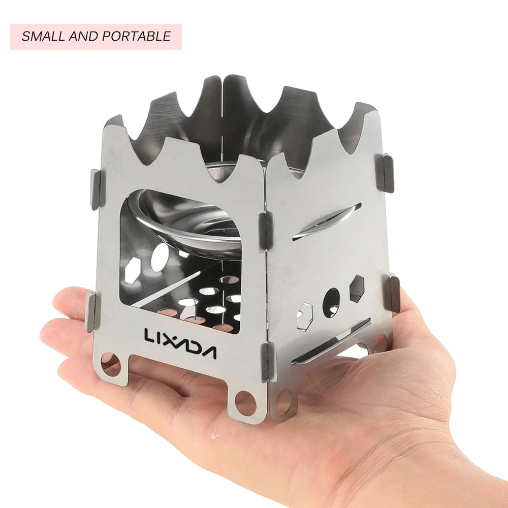 Titanium Outdoor Camping Stove Portable Ultralight Folding Wood Stove Pocket Stove Camping Fishing Hiking