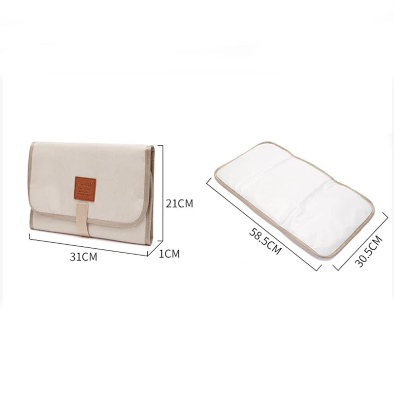 Foldable Washable Compact Travel Nappy Changing Mat غطاء تغيير الحفاضات للرّضع، ممتازة وسهلة الغسل