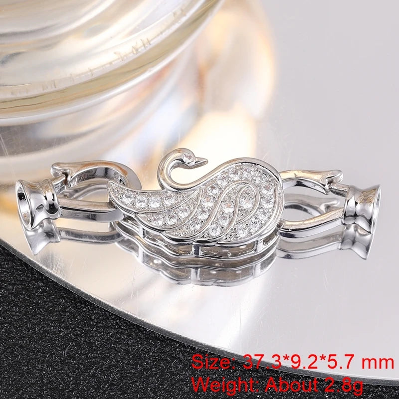 18K Gold Silver Plated Creative Fastener Lock Closure Clasps Supplies