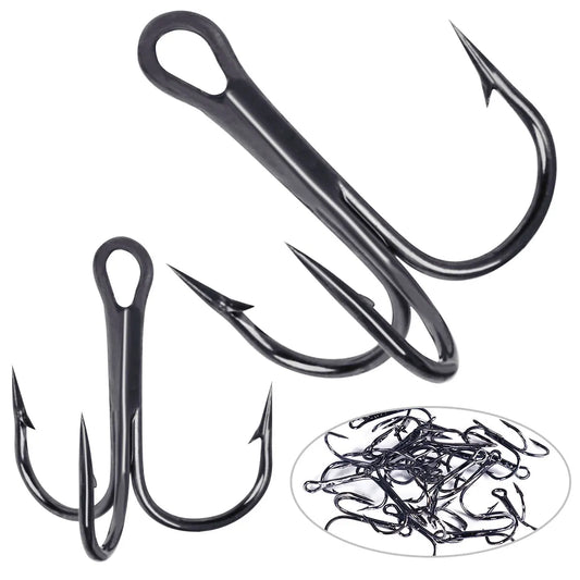 20pc High Carbon Steel Treble Fishing Hooks