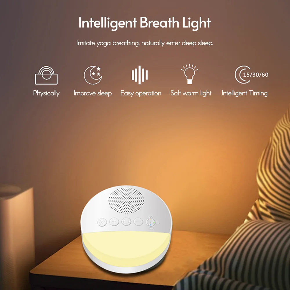  Baby White Noise Machine USB Rechargeable جهاز الضوضاء البيضاء، دعي طفلك ينام بعمق. جهاز ممتاز الفعالية