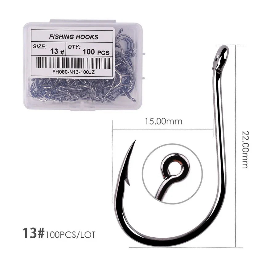 100pcs/Box Fishing Hooks