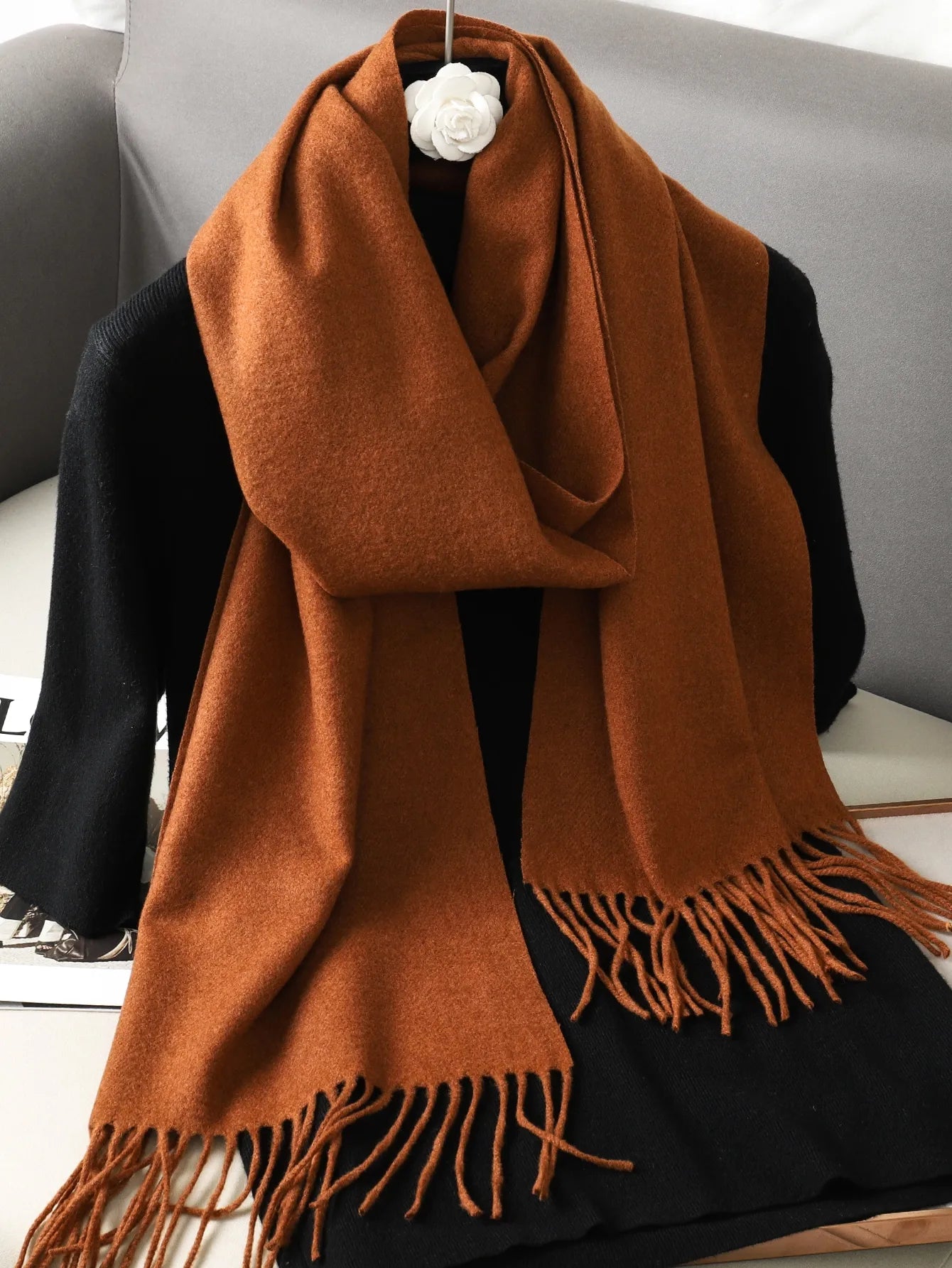 62Color Solid Women Winter Scarf