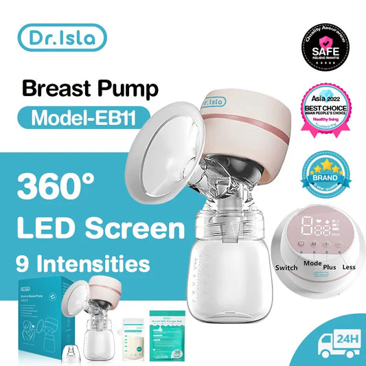 Dr.isla Portable Electric Breast Pump USB Chargable مضخّة الرضاعة، نوعية طبية ممتازة