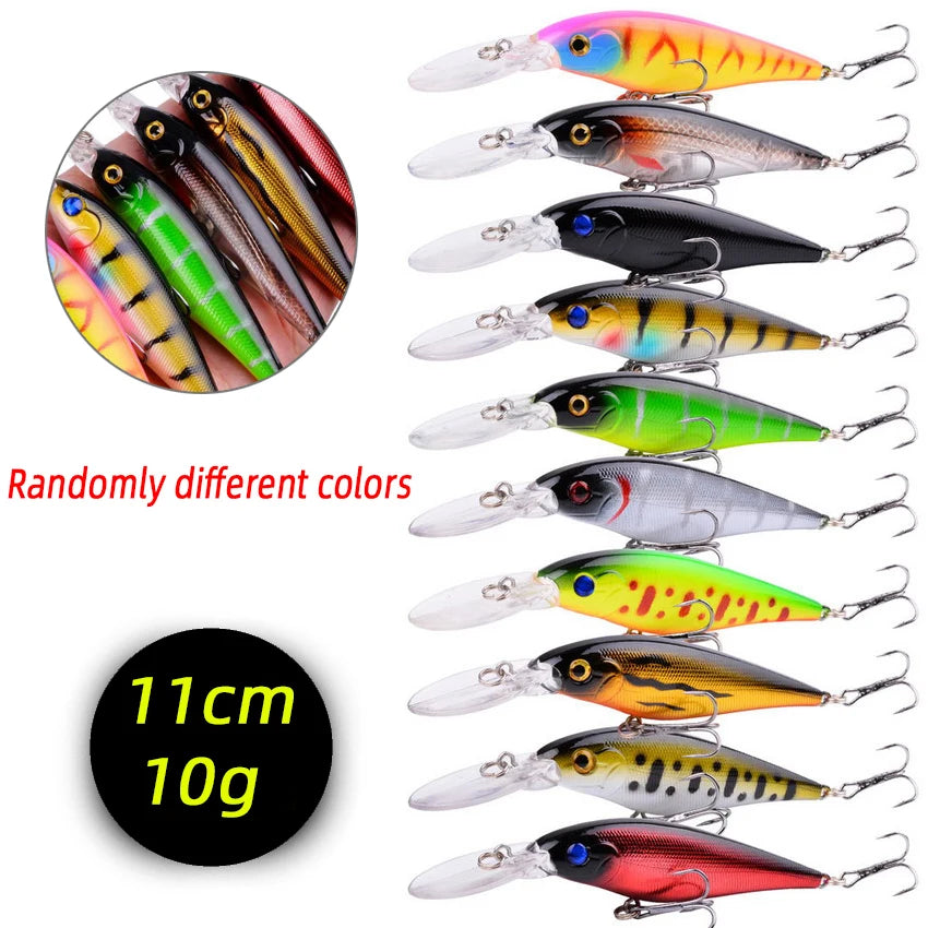 3/5/8Pcs Random Minnow Fishing Lure set High Quality Swimming Bait it