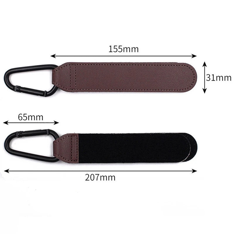 1/2pcs PU Leather Baby Stroller Hooks