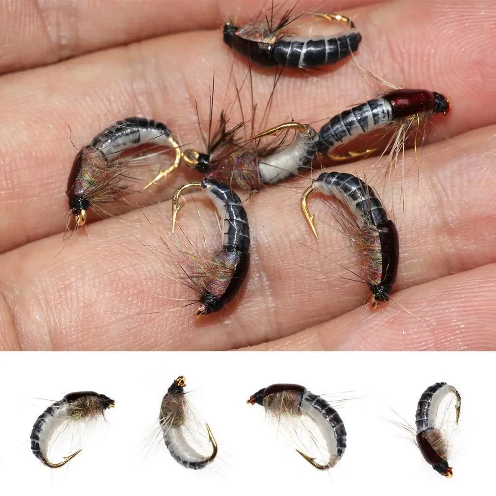 6PCSTrout Fishing Realistic Artificial Insect Baits Flying Lure