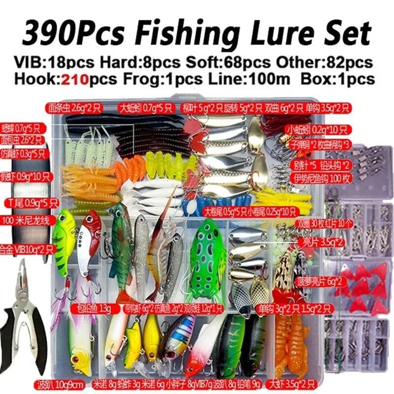 Fishing Lure Kit Soft and Hard Bait Set