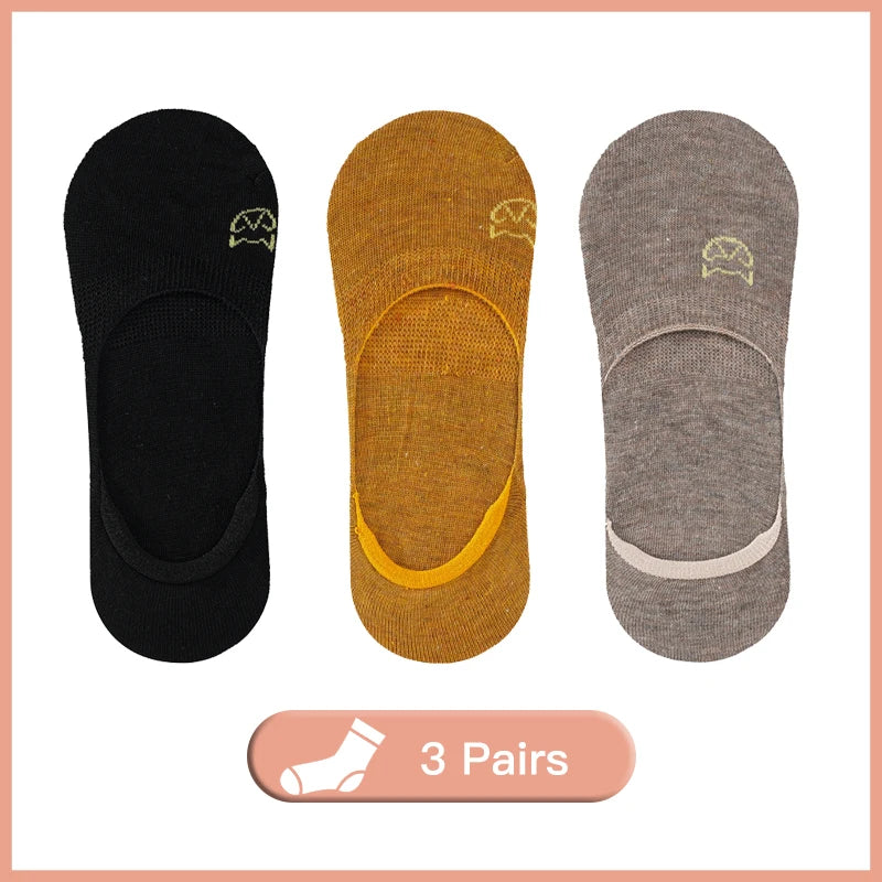 3/5 Pairs Summer Women Thin Invisible Boat Socks