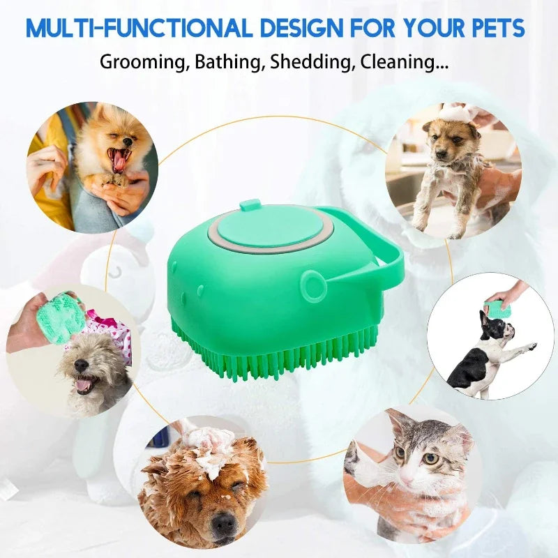 Pet Dog Shampoo Brush 2.7oz 80ml Cat Massage