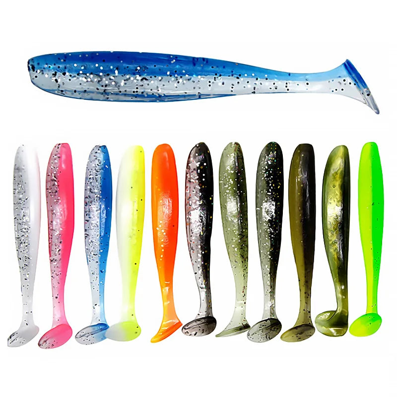 Shad Worm Fishing Soft Lure Big Silicone 90 100mm Bait