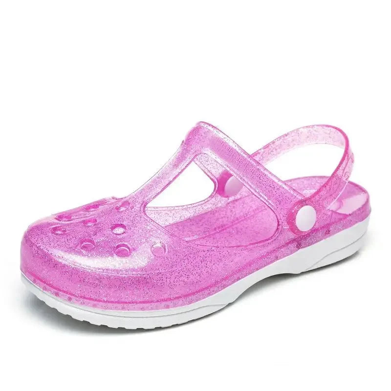 Women's Sandals Transparent Baotou Hole Shoes