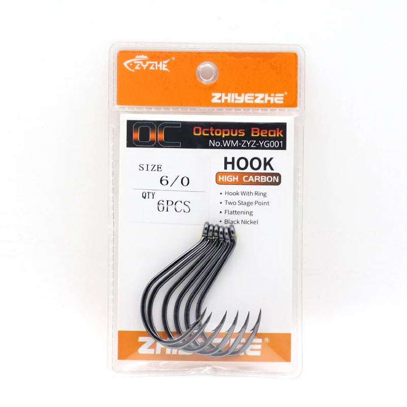 15Pcs Fishing Hooks High Carbon Steel