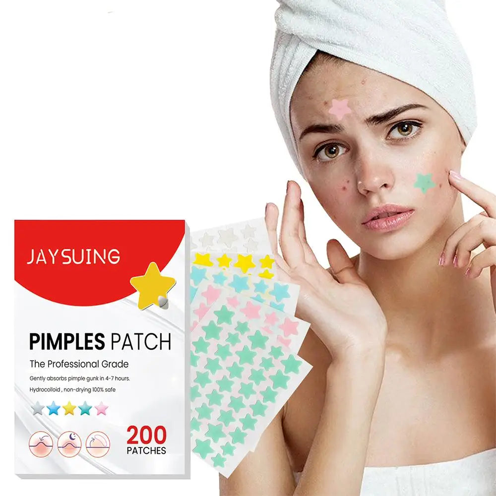 200pcs Star Pimple Patch Acne Colorful Invisible Acne