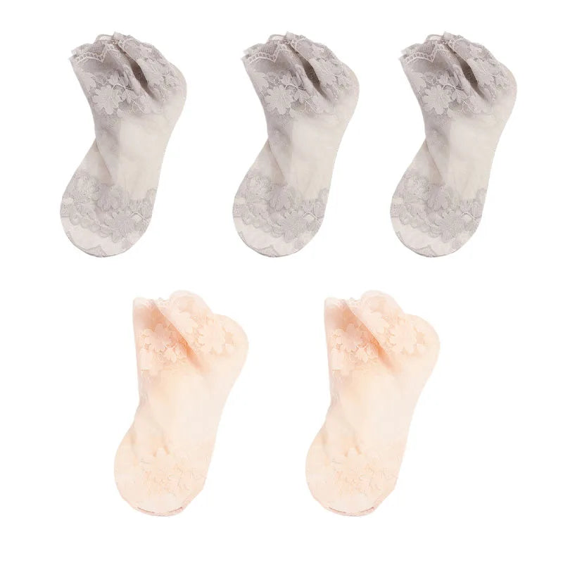 5Pairs Women Socks Summer