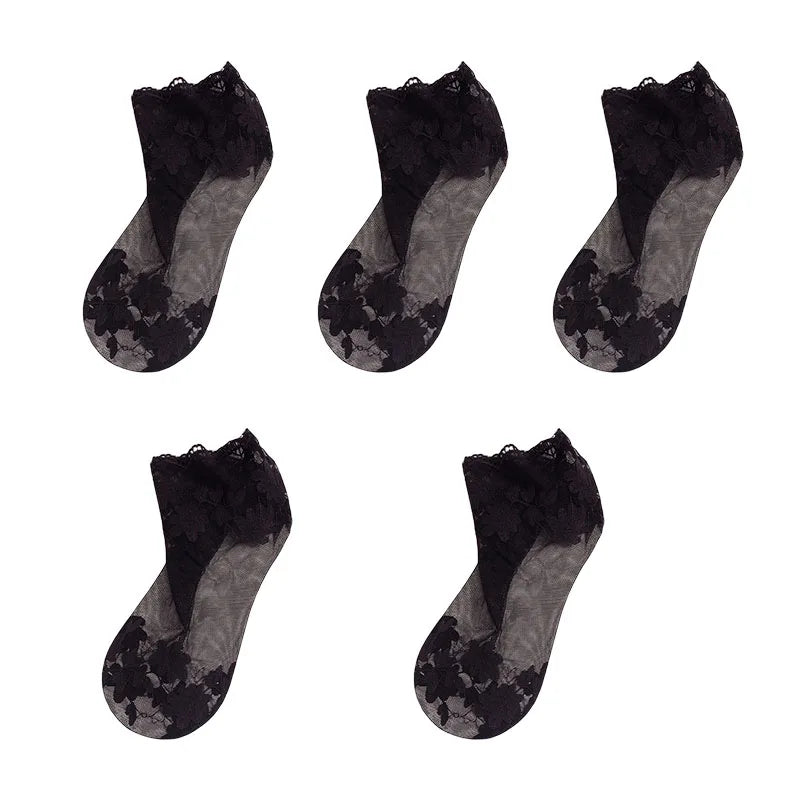 5Pairs Women Socks Summer