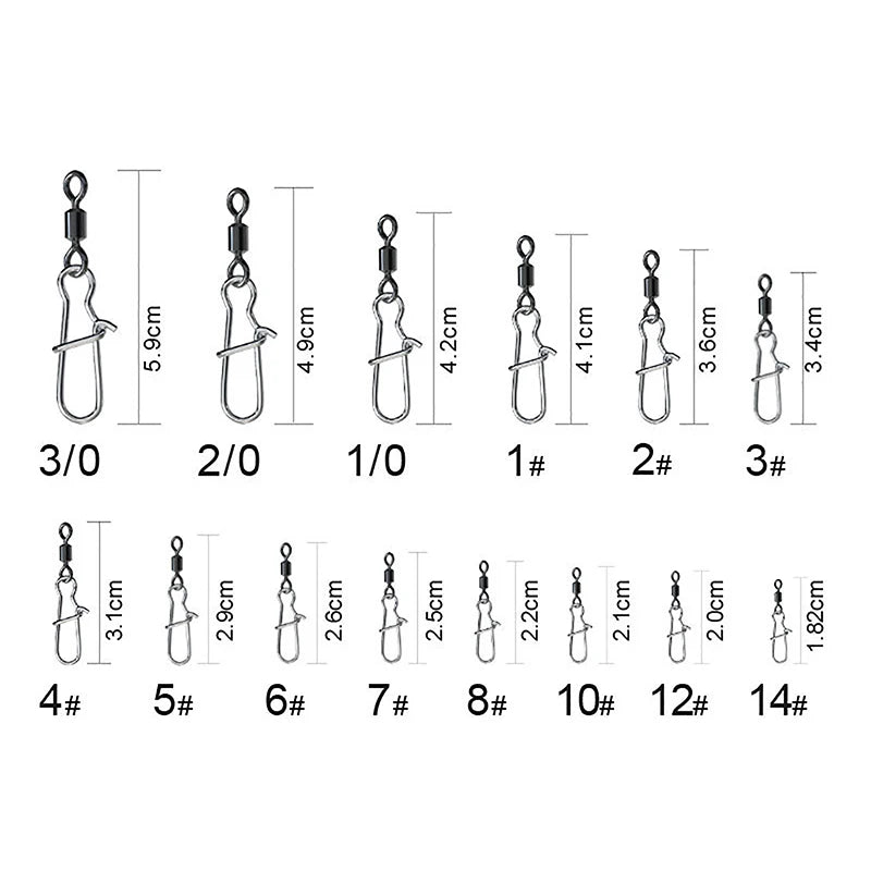 100pc/box Stainless Steel Fishing Connector Pin