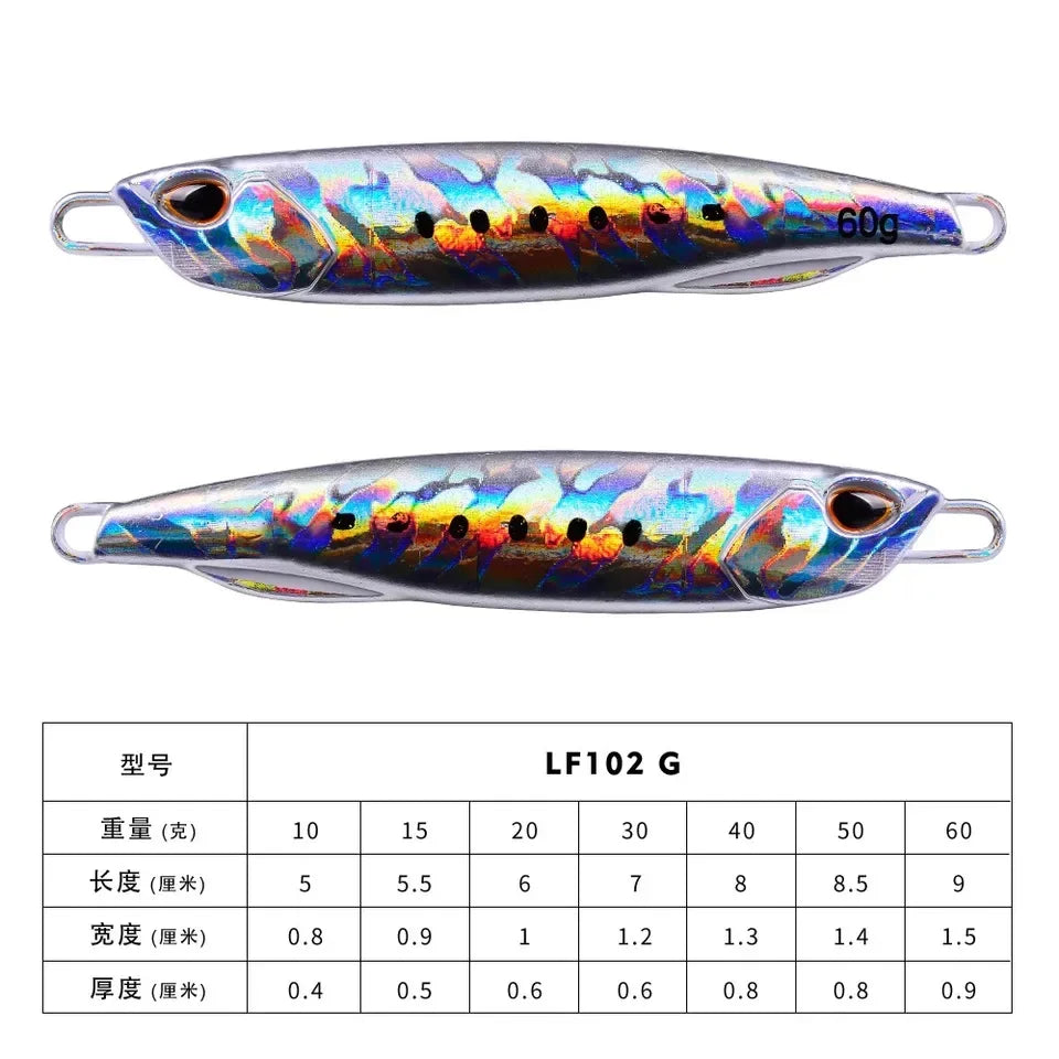 Hot Metal Jig Fishing Lure Weights 10g-60g