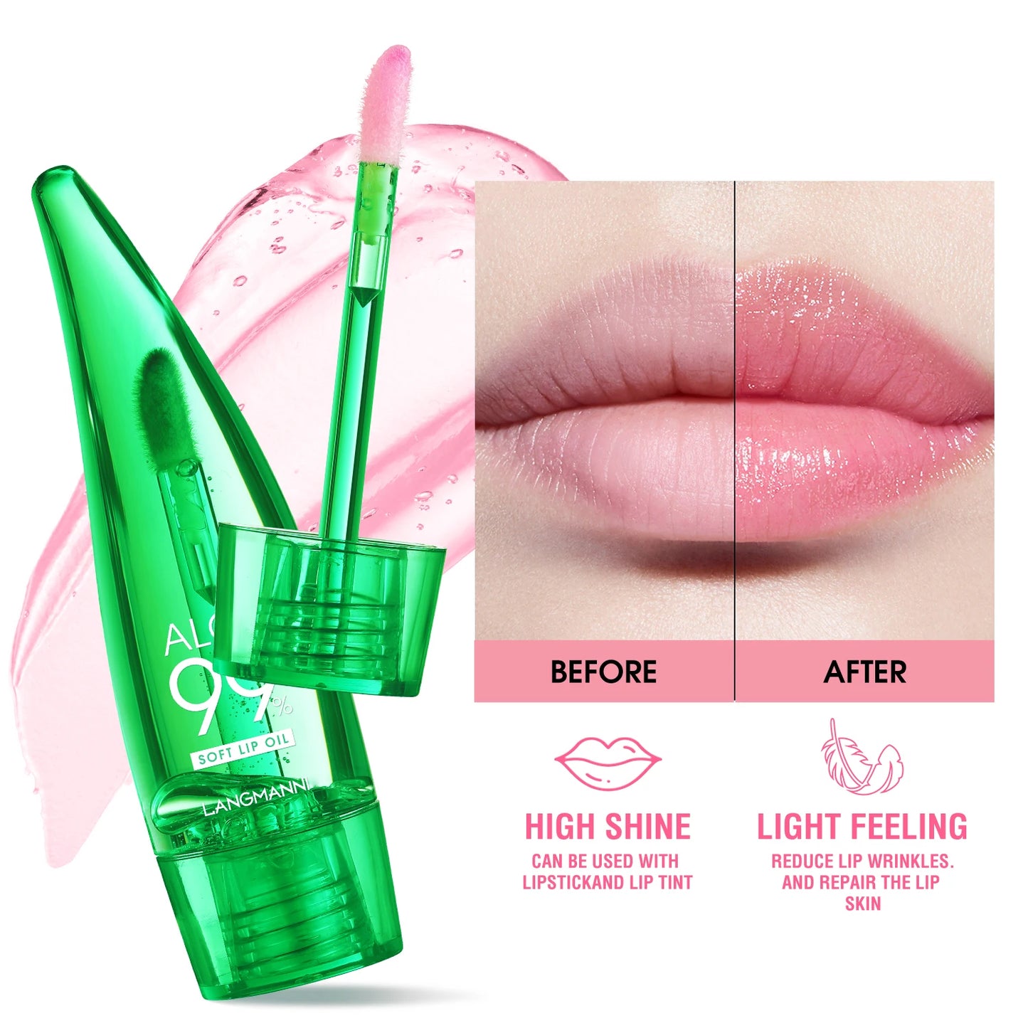 Lip Gloss Warm Feeling Colour Changing Aloe Vera Moisturising