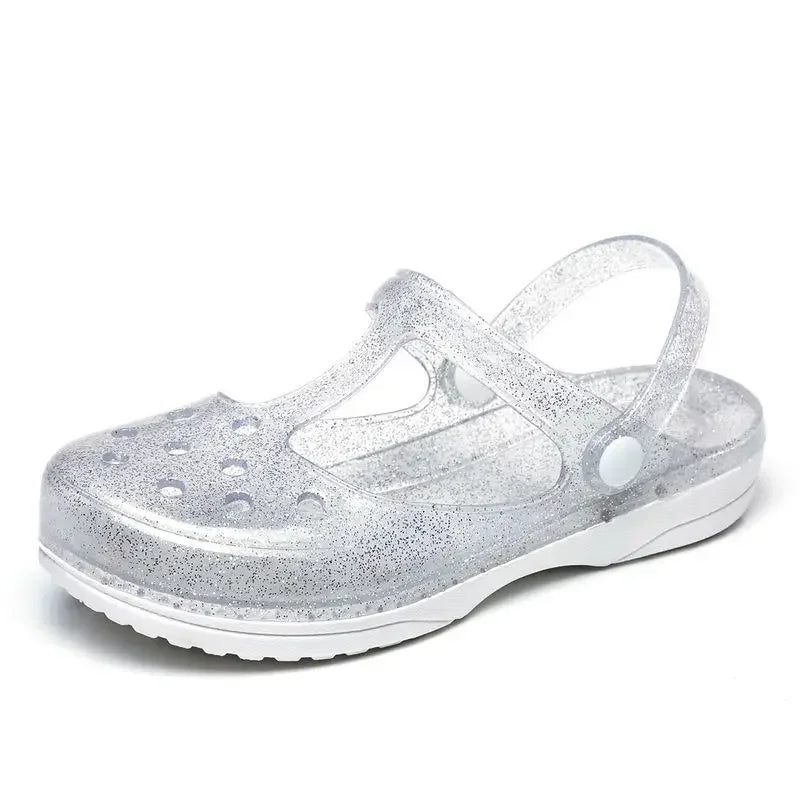 Women's Sandals Transparent Baotou Hole Shoes