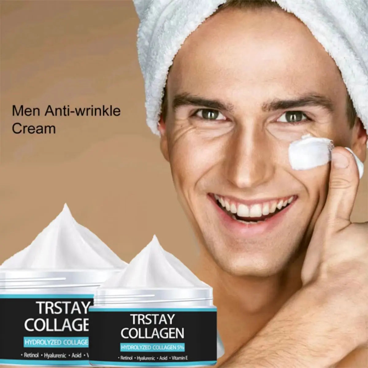 Collagen Men's Anti Wrinkle Cream Firms the Skin, Moisturizes and Prevents Aging