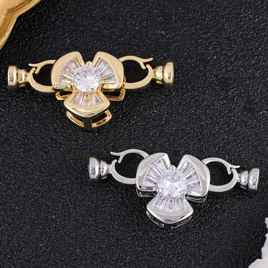 18K Gold Silver Plated Connector Fasteners Lock Closure Clasps Accessories