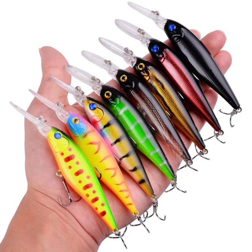 3/5/8Pcs Random Minnow Fishing Lure set High Quality Swimming Bait it