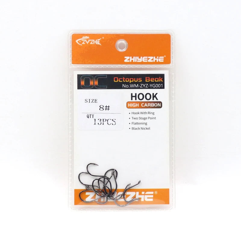 15Pcs Fishing Hooks High Carbon Steel